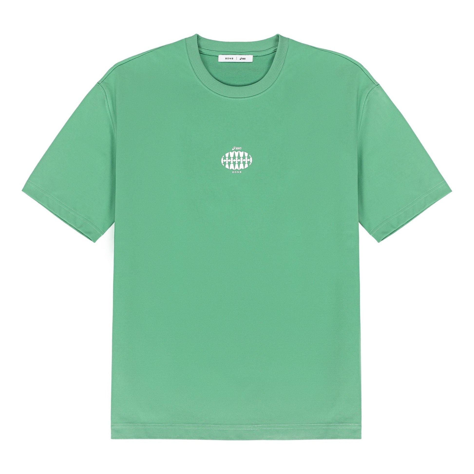 ASICS x 8ON8 Crossover Logo Sports Loose Round Neck Short Sleeve Couple Style Ocean Green 2203A122-300