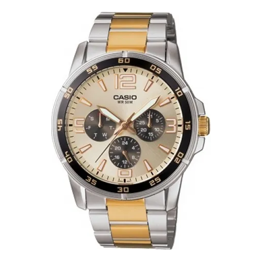 Casio Dress Movement Analog Watch 'Silver Gold' MTP-1299SG-9AV