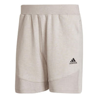 adidas BotanDyed Short Solid Color Logo Straight Shorts light grey H65786