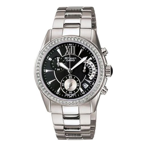 CASIO SHEEN Waterproof Stainless Steel Strap Black Analog SHN-5505D-1ADR