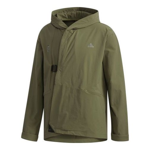 adidas Wj Jkt Wrap Sports Stylish Woven Jacket Green DM5208