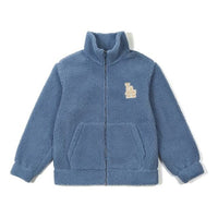 MLB Los Angeles Dodgers lamb's wool Stand Collar Jacket Unisex Blue 31JPF3061-07U