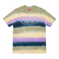 Supreme SS19 Rainbow Stripe Tee Short Sleeve Unisex Green SUP-SS19-10010