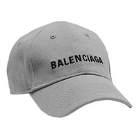 Balenciaga Visor Logo Cap 'Grey Black' 590758410B21460