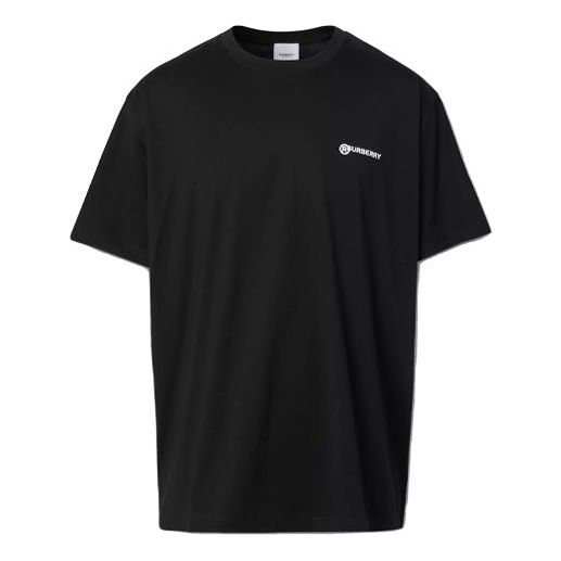 Men's Burberry Printing Short Sleeve Black 80256571