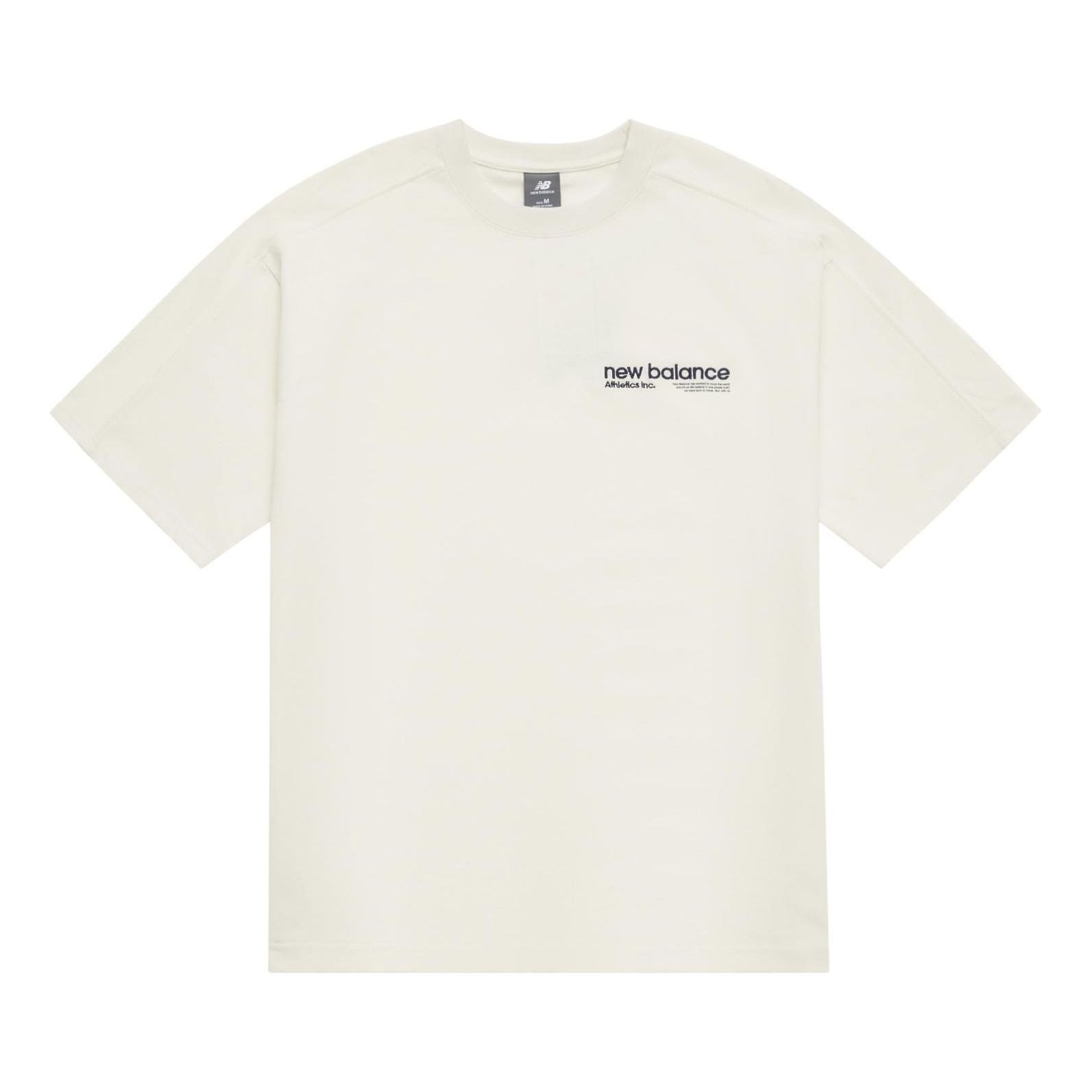 New Balance Wordmark Logo T-Shirt Asia Sizing 'White' AMT42301-CIC