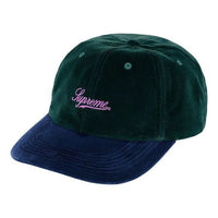 Supreme Velvet 2-Tone 6-Panel Cap 'Green Navy Pink' SUP-FW21-007