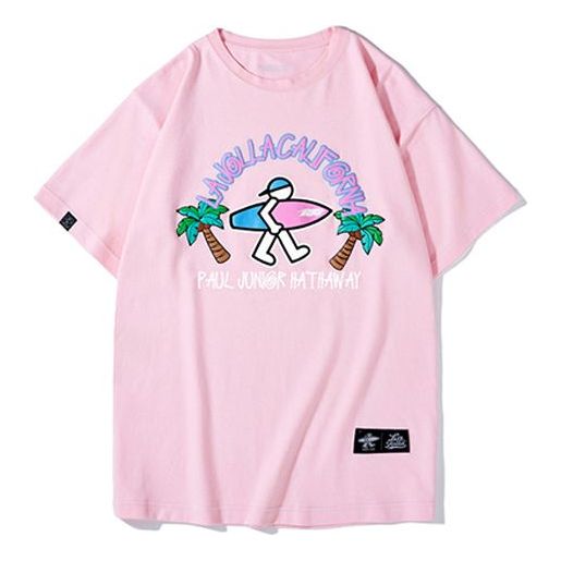 PJ's Vigor Multi-Color Pattern Printing Short Sleeve Unisex Pink 20SSTS10313-P