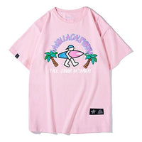 PJ's Vigor Multi-Color Pattern Printing Short Sleeve Unisex Pink 20SSTS10313-P
