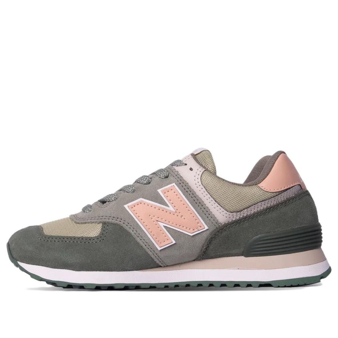 (WMNS) New Balance 574 'Gray Pink Dark Green' WL574SW2