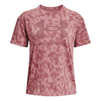 (WMNS) Under Armour Big Logo Heavyweight T-shirt 'Pink' 1376742-697