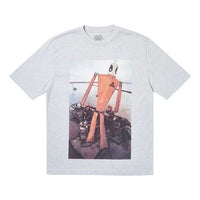 Men's PALACE Slick Painting Printing Short Sleeve Gray P16TS079