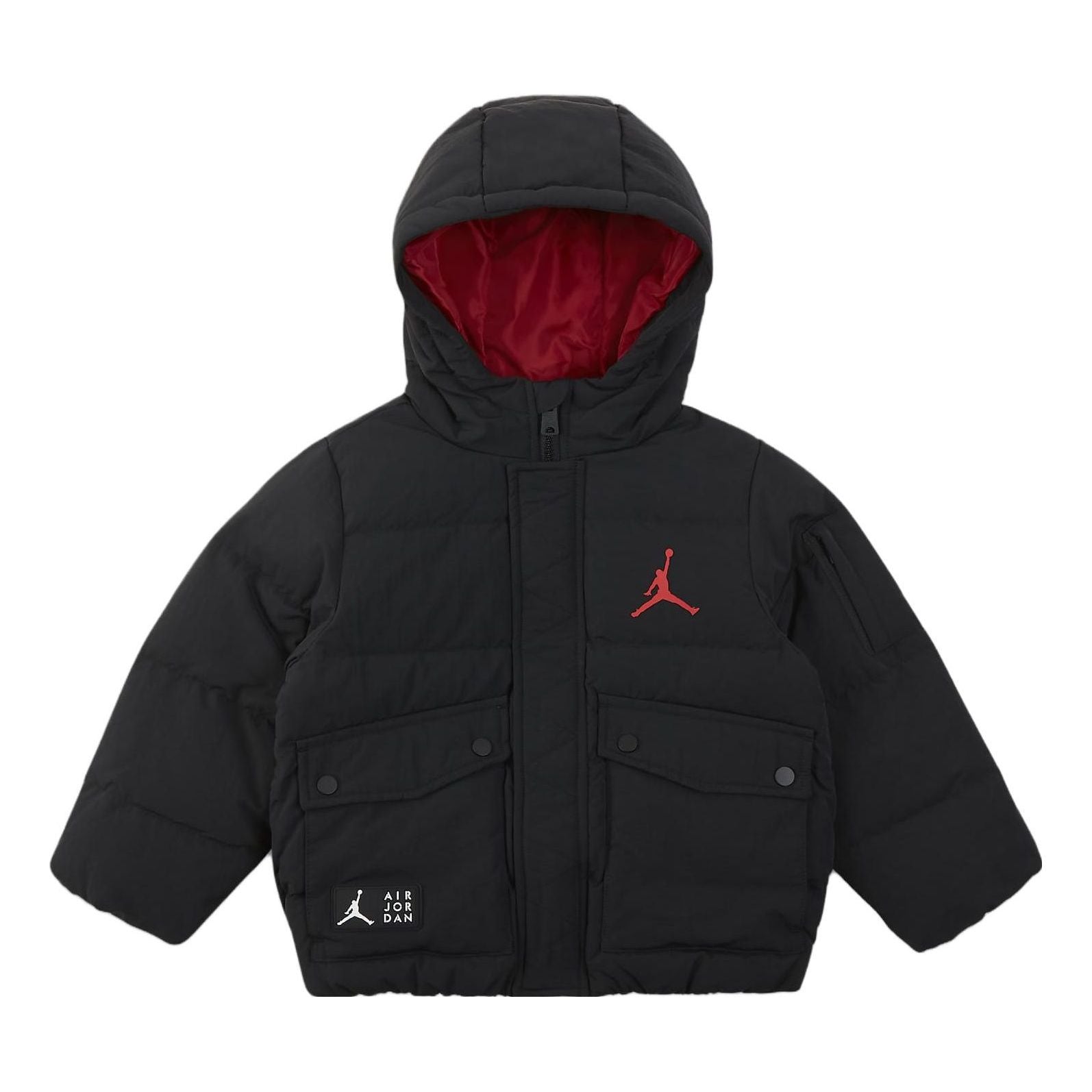 (PS) Air Jordan Air Puffer Jacket 'Black Red' FV2822-010
