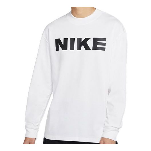 Nike Sportswear Round Neck Pullover Long Sleeves T-shirt White CU8913-100