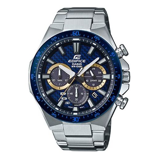 Casio Analog Watch 'Silver Navy' EQS-800BCD-2AVUPR