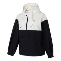 (WMNS) New Balance Color Block Jacket Asia Sizing 'White Black' NAE11312-BK