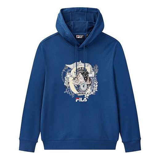 Men's FILA Printing Fashion Long Sleeves Blue F51M038211F-DB