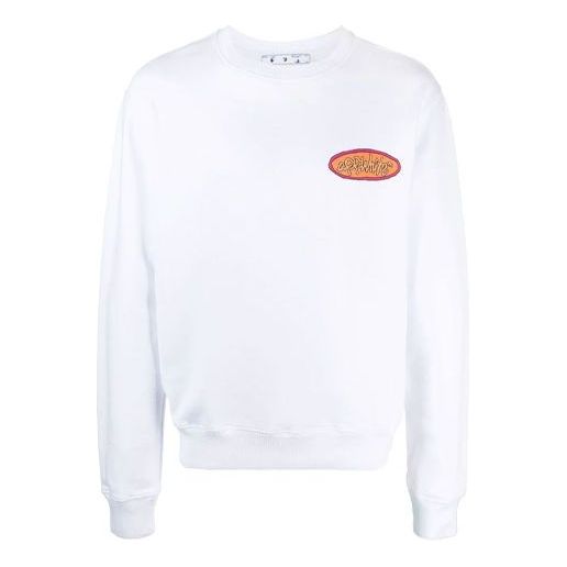 Off-White SS21 Logo Alphabet Printing Round Neck Pullover Version White OMBA025S21FLE0130184