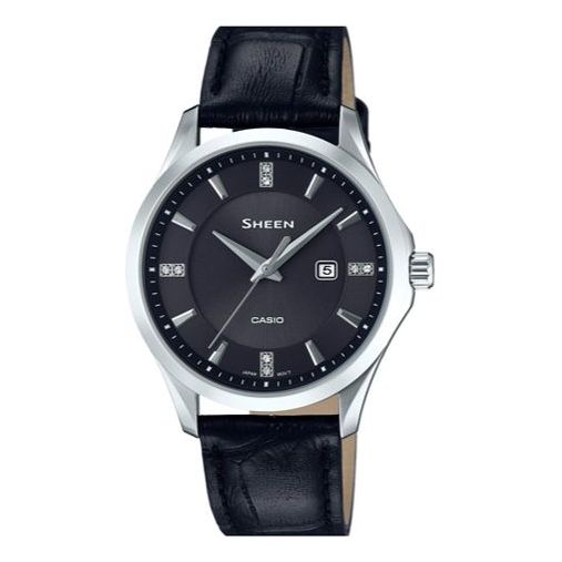 CASIO Waterproof SHEEN Sapphire Crystal Solar Powered Black Analog SHS-45222021