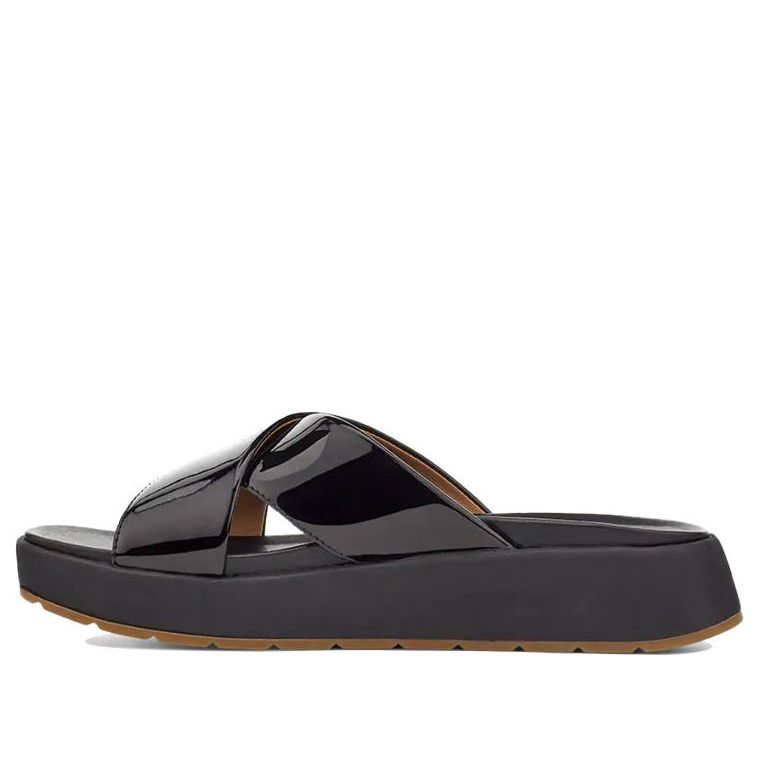 (WMNS) UGG Emily Patent Leather Black Slippers 1107896-BLK