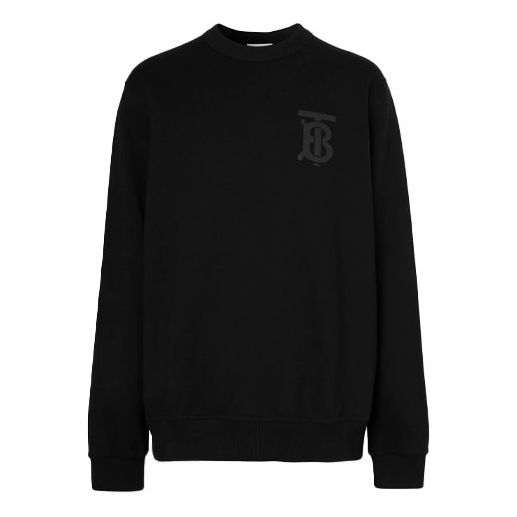 Men's Burberry Printing Logo Round Neck Pullover Black 80318751