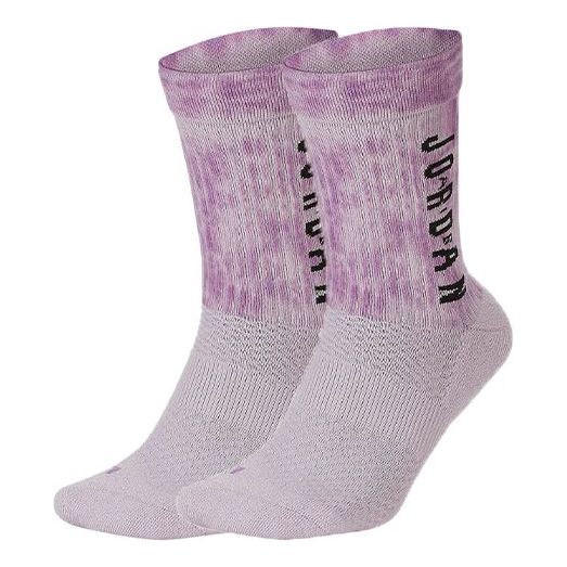 Air Jordan Legacy Sport DNA Tie Dye Alphabet Athleisure Casual Sports Socks Couple Style One Pair Purple SK0028-512