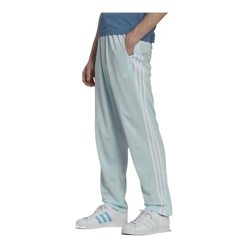 Men's adidas Firebird Tp logo Stripe Loose Sports Pants/Trousers/Joggers Japanese Version Mint Green HL9346