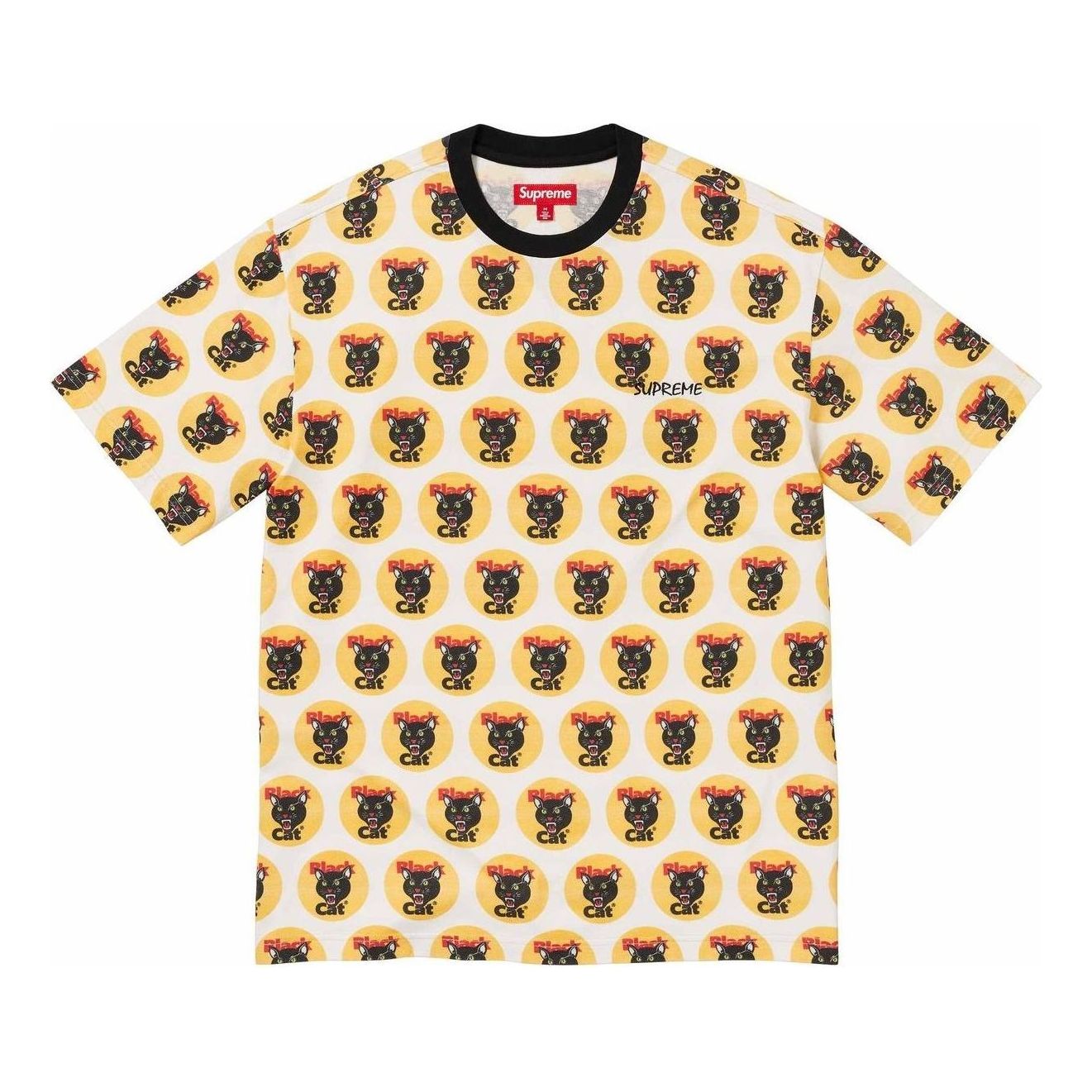 Supreme Black Cat T-Shirt 'Yellow Black' SUP-SS24-282