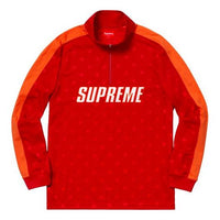 Supreme FW18 Track Half Zip Pullover Red Half Zipper Unisex SUP-FW18-915