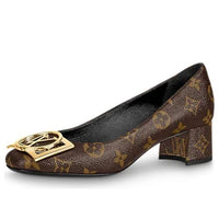 (WMNS) LOUIS VUITTON LV Madeleine Block Heels 'Brown Monogram' 1A8NCJ