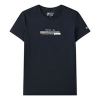 (WMNS) FILA Alphabet Printing Round Neck Short Sleeve Blue F11W122113F-NV