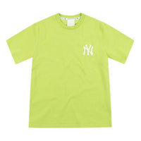 MLB NY/LA New York Yankees Basic Small Label Embroidered Sports Round Neck Loose Short Sleeve Unisex Yellow 31TS21931-50Y