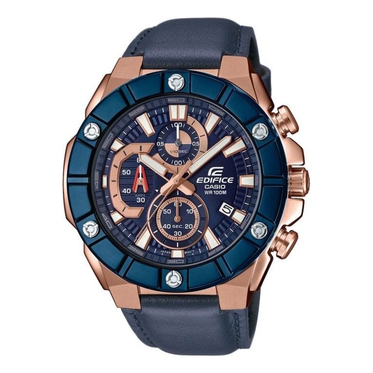 CASIO EDIFICESeries Men'ses Black/Golden Mens Blue Analog EFR-569BL-2AVUEF