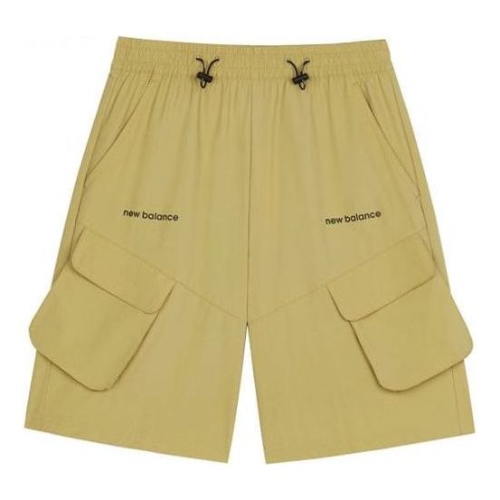 New Balance Logo Cargo Pocket Shorts Asia Sizing 'Khaki' AMS12374-PEB