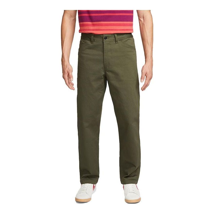 Men's Nike Solid Color Straight-Leg Casual Pants/Trousers Military Green DH2650-325