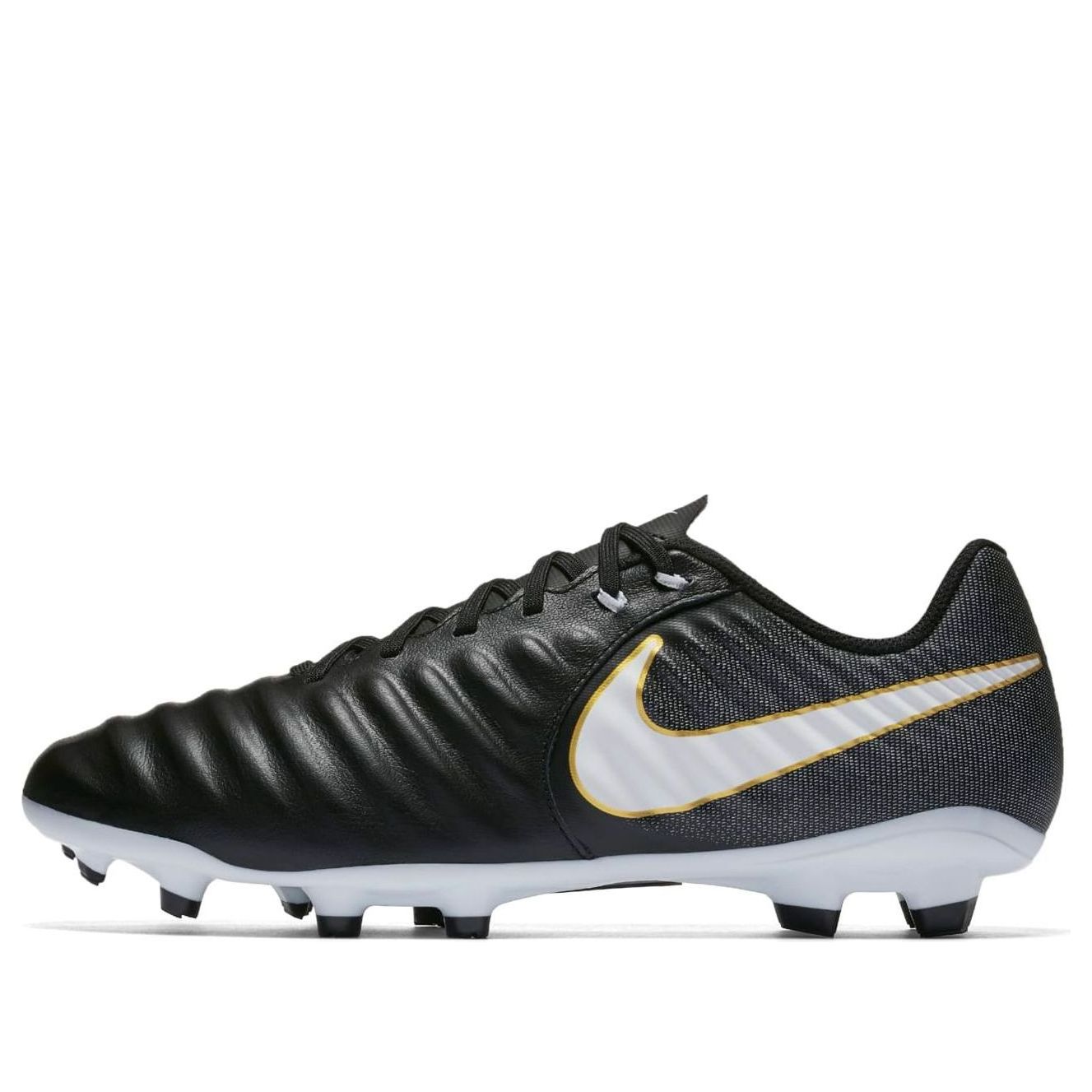 Nike Tiempo Ligera IV FG 'Black White Gold' 897744-002