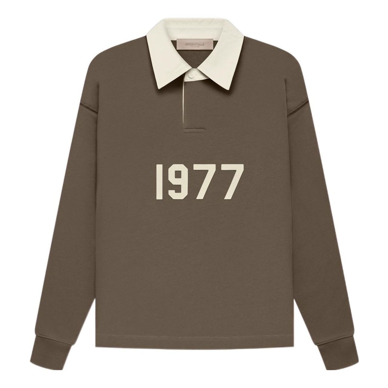 (GS) Fear of God Essentials FW22 Henley Rugby Polo Wood FOG-FW22-619