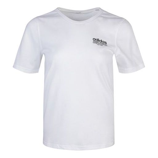 (WMNS) adidas neo Sports Training Round Neck Short Sleeve White EA0329