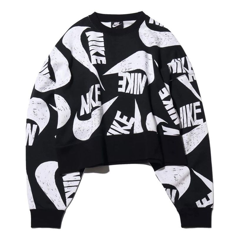 (WMNS) Nike Sportswear Icon Clash Crew Fleece 'Black' CJ2053-010