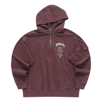 FILA FUSION Inline Workwear Hooded Sweater 'Burgundy' T11M343203F-BN