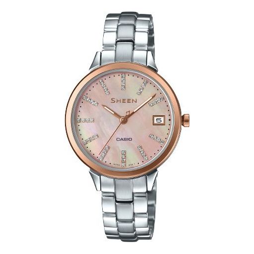CASIO SHEEN Series Quartz Silver Rose Gold Analog SHE-4527SG-4A