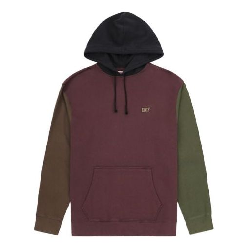 Men's Levis Drawstring Hooded Pure Cotton Colorblock 34267-0000