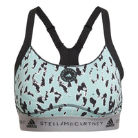 (WMNS) adidas by Stella McCartney TruePurpose Medium Support Printed Bra Asia Sizing 'Teal Black' HB6069
