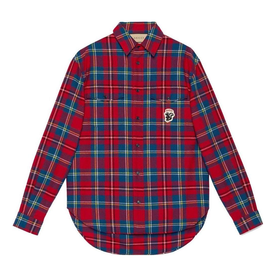 Gucci Tartan Shirt With Skunk 'Red' 720960-ZAK7U-6499