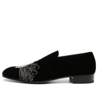 Alexander McQueen Dragonfly Embellished Slip-on Loafers 'Black' 777799W4AMP1064