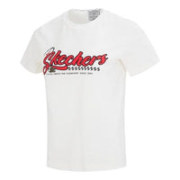 (WMNS) Skechers Casual Short Sleeve Tee 'White Red' L323W003-0074