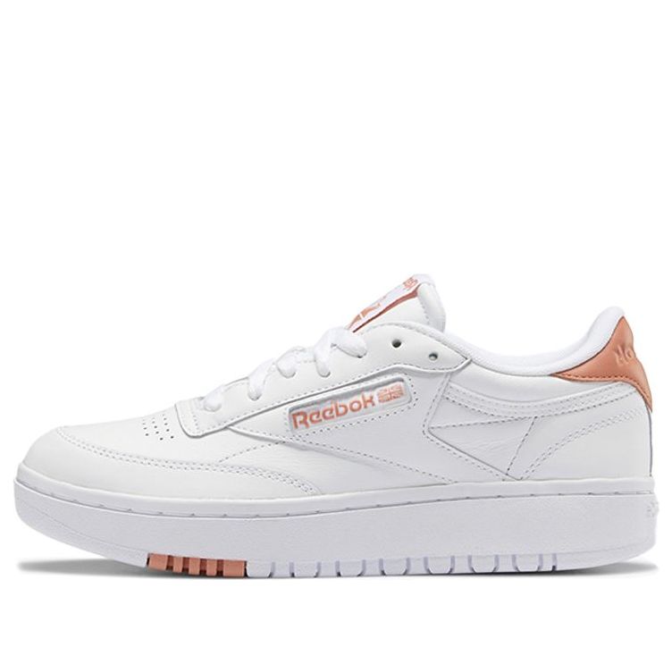 (WMNS) Reebok Club C Double Running Shoes White/Orange FY1075