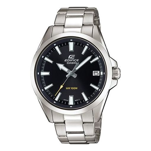 CASIO EDIFICE Stainless Steel Strap Mens SilverBlack Analog EFV-100D-1AVUEF