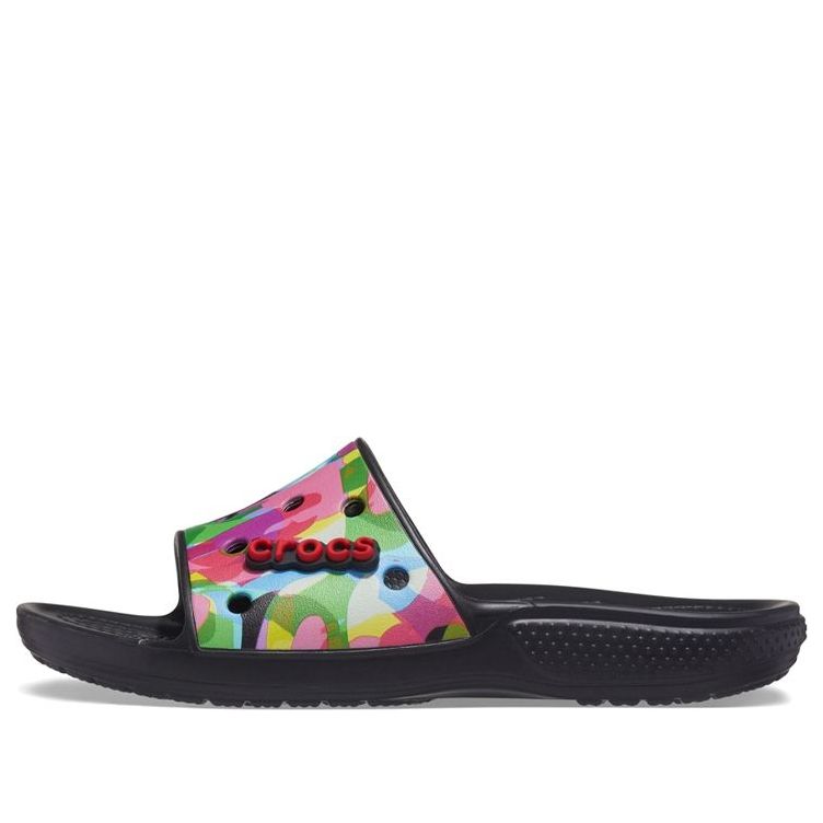 Crocs Classic Bubble Block Slides 'Black Multi' 207408-0C4