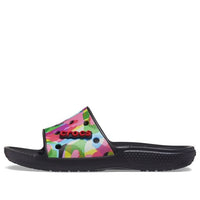 Crocs Classic Bubble Block Slides 'Black Multi' 207408-0C4